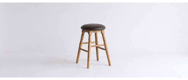 スツール ロースツール ヴィンテージ お手入れ簡単 子供椅子 いす イス 天然木 レトロ おしゃれ 北欧 かわいい ウッドチェア チェア 玄関 リビング カフェ ブラウン(代引不可)