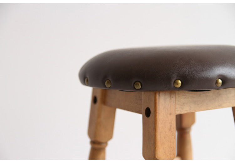 スツール ロースツール ヴィンテージ お手入れ簡単 子供椅子 いす イス 天然木 レトロ おしゃれ 北欧 かわいい ウッドチェア チェア 玄関 リビング カフェ ブラウン(代引不可)