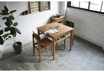 ダイニングテーブル 幅75cm 正方形 天然木 コンパクト おしゃれ 北欧 ナチュラル シンプル 2人用 オーク材 一人暮らし 新生活 カフェ風 木製 2人掛け 木目調(代引不可)