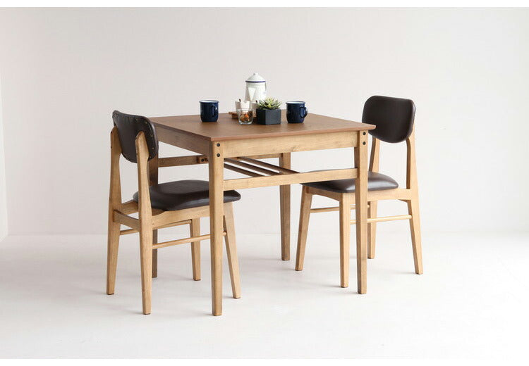 ダイニングテーブル 幅75cm 正方形 天然木 コンパクト おしゃれ 北欧 ナチュラル シンプル 2人用 オーク材 一人暮らし 新生活 カフェ風 木製 2人掛け 木目調(代引不可)