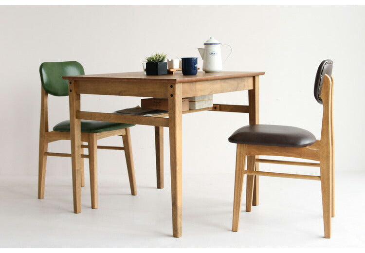 ダイニングテーブル 幅75cm 正方形 天然木 コンパクト おしゃれ 北欧 ナチュラル シンプル 2人用 オーク材 一人暮らし 新生活 カフェ風 木製 2人掛け 木目調(代引不可)