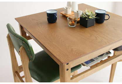 ダイニングテーブル 幅75cm 正方形 天然木 コンパクト おしゃれ 北欧 ナチュラル シンプル 2人用 オーク材 一人暮らし 新生活 カフェ風 木製 2人掛け 木目調(代引不可)