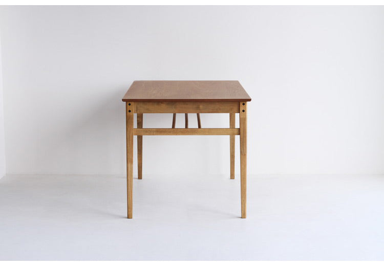 ダイニングテーブル 幅120cm 長方形 天然木 コンパクト おしゃれ 北欧 ナチュラル シンプル 2人用 オーク材 一人暮らし 新生活 カフェ風 木製 2人掛け 木目調(代引不可)