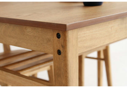 ダイニングテーブル 幅120cm 長方形 天然木 コンパクト おしゃれ 北欧 ナチュラル シンプル 2人用 オーク材 一人暮らし 新生活 カフェ風 木製 2人掛け 木目調(代引不可)