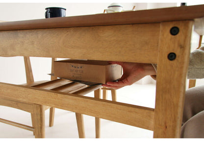 ダイニングテーブル 幅120cm 長方形 天然木 コンパクト おしゃれ 北欧 ナチュラル シンプル 2人用 オーク材 一人暮らし 新生活 カフェ風 木製 2人掛け 木目調(代引不可)