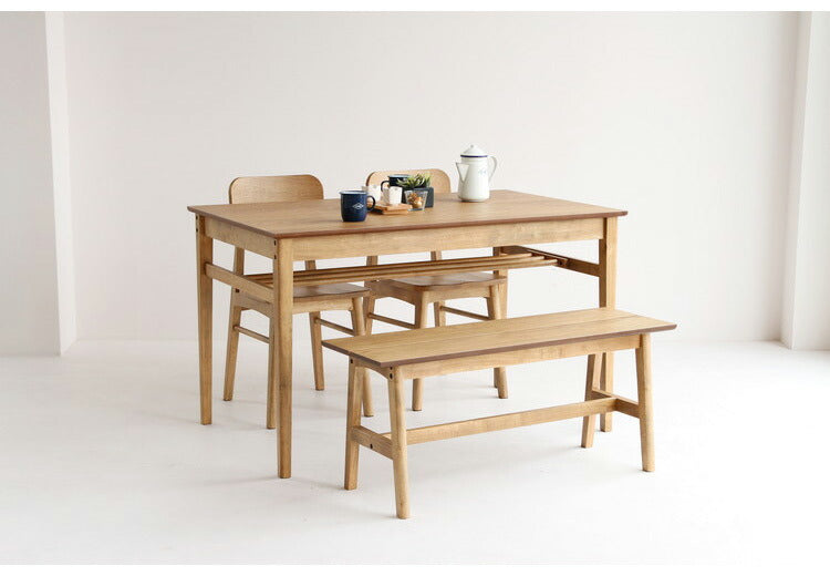 ダイニングテーブル 幅120cm 長方形 天然木 コンパクト おしゃれ 北欧 ナチュラル シンプル 2人用 オーク材 一人暮らし 新生活 カフェ風 木製 2人掛け 木目調(代引不可)