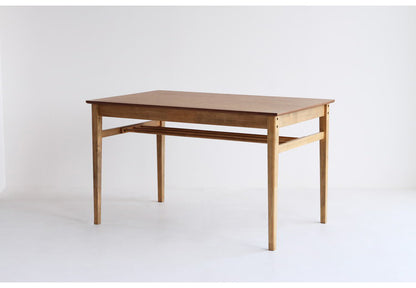 ダイニングテーブル 幅120cm 長方形 天然木 コンパクト おしゃれ 北欧 ナチュラル シンプル 2人用 オーク材 一人暮らし 新生活 カフェ風 木製 2人掛け 木目調(代引不可)