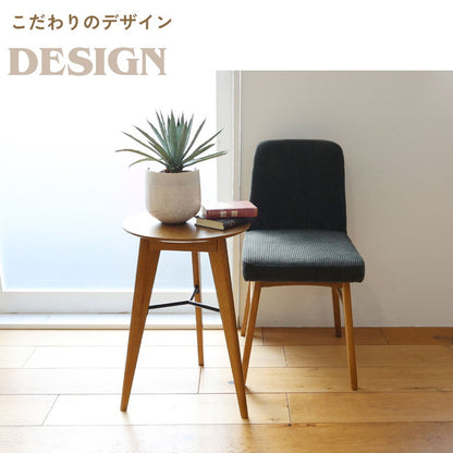 サイドテーブル 3本脚 幅40 41.5 高さ59cm ソファサイド ベッドサイド 木製 オーク リビング ダイニング テーブル ラウンジ 寝室 玄関 ミニテーブル RAT-3727NA(代引不可)