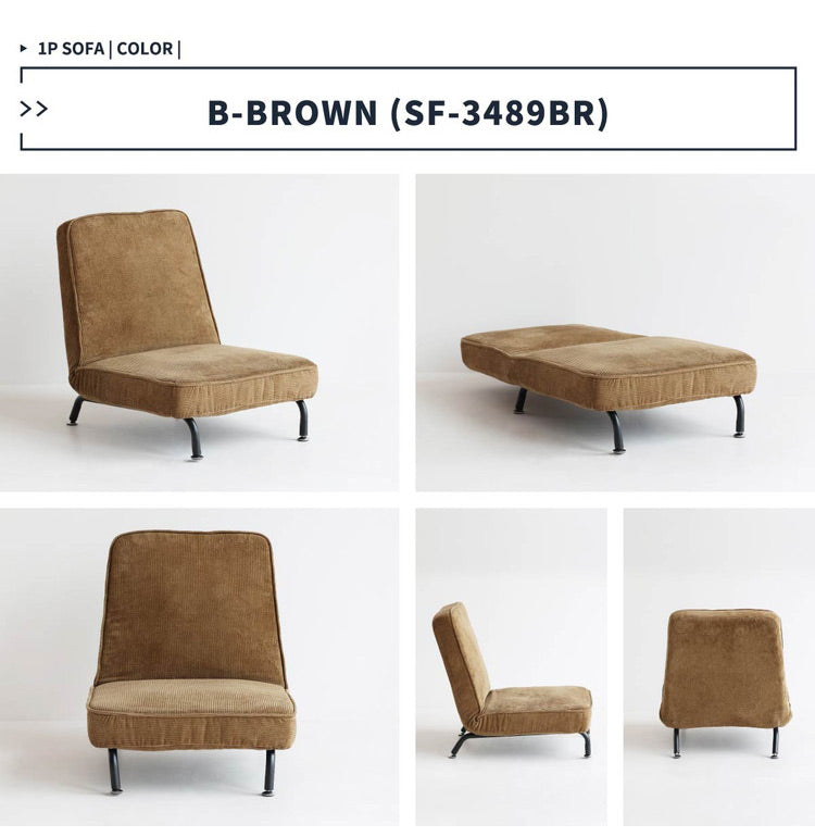 ソファ 1人掛け 脚付き リクライニング 1人用 おしゃれ 北欧 ローソファ ロータイプ ヴィンテージ レザー スチール ブラウン 省スペース 一人暮らし(代引不可)