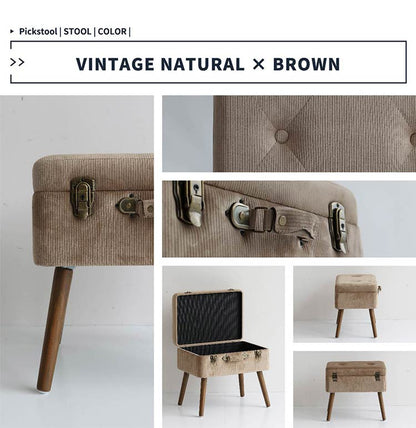 トランクスツール デザイン収納スツール 選べる6色 かわいい 天然木脚 ファブリック/PUレザー 玄関収納 ベンチ 収納ボックス 収納ケース 椅子 チェア 可愛い おしゃれ(代引不可)