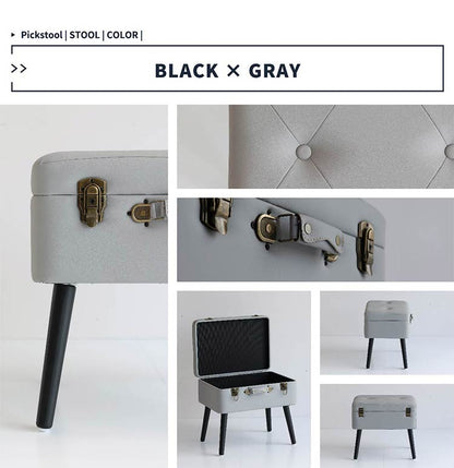 トランクスツール デザイン収納スツール 選べる6色 かわいい 天然木脚 ファブリック/PUレザー 玄関収納 ベンチ 収納ボックス 収納ケース 椅子 チェア 可愛い おしゃれ(代引不可)