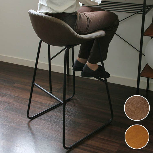 カウンターチェア バーチェア バースツール ハイスツール ハイチェア おしゃれ 椅子 イス スツール レザー調 アイアン スチール ヴィンテージ調 カフェ風 おしゃれ(代引不可)