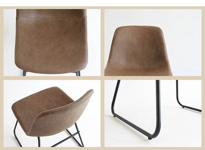 カウンターチェア 背もたれ付き バーチェア バースツール ハイスツール ハイチェア おしゃれ 椅子 イス スツール レザー調 アイアン スチール ヴィンテージ調 カフェ風 おしゃれ(代引不可)