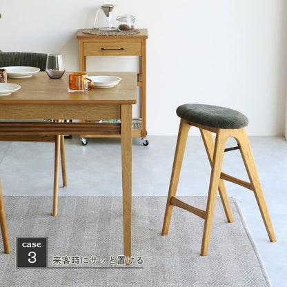 スツール 折りたたみ 幅42 奥行40 高さ60.5cm ハイチェア 木脚 天然木 コンパクト 折り畳み式 カウンターチェア ヴィンテージ風 リビング ダイニング ワンルーム 玄関 椅子 折りたたみ椅子 ST-3748(代引不可)
