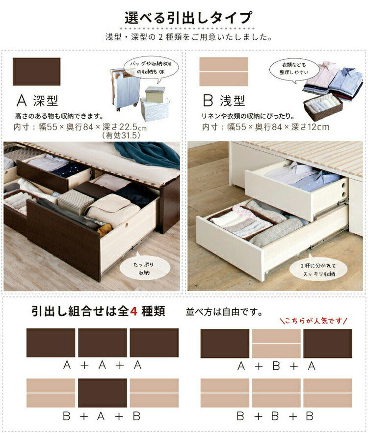 ベッド シングル 収納付き 日本製 フレームのみ 大容量 ベッドフレーム 木製 引き出し付き 収納ベッド 木製ベッド シンプル インテリア 北欧 おしゃれ かわいい 寝室(代引不可)