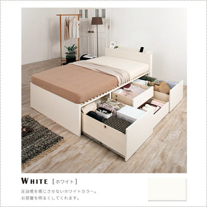ベッド ダブル 収納付き 日本製 フレームのみ 大容量 ベッドフレーム 木製 引き出し付き 収納ベッド 木製ベッド シンプル インテリア 北欧 おしゃれ かわいい 寝室 新生活(代引不可)