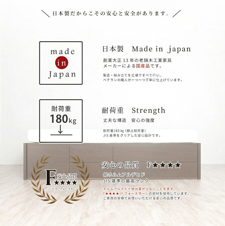ベッド シングル 収納付き 日本製 フレームのみ 大容量 スライドレール付き ベッドフレーム 木製 引き出し付き 収納ベッド 木製ベッド シンプル インテリア 北欧 おしゃれ(代引不可)