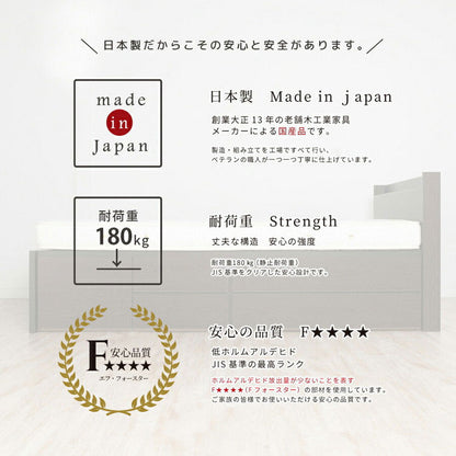 ベッド シングル 収納付き 日本製 フレームのみ 宮付き コンセント 大容量 ベッドフレーム 木製 引き出し付き 収納ベッド 木製ベッド シンプル インテリア 北欧 おしゃれ(代引不可)