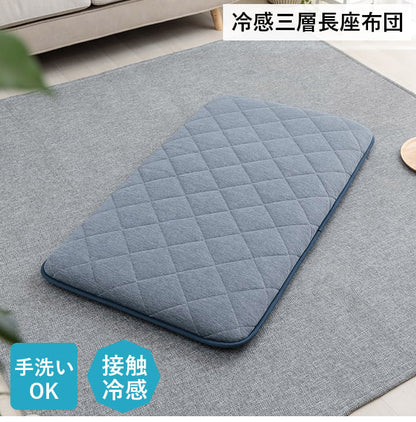 ひんやり 長座布団 65×115cm 接触冷感 冷たい 涼しい イケヒコ フロスト ごろ寝 クッション 座布団 リビング 寝室 子供部屋 新生活 一人暮らし(代引不可)
