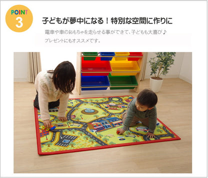 ラグ デスクカーペット 110×133cm ラグマット 絨毯 マット ラグカーペット 男の子 ロード 北欧 西海岸 カーペット おしゃれ かわいい 秋 冬 用 ホットカーペット対応 子供 プレゼント 子育て 学習用(代引不可)