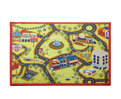 ラグ デスクカーペット 110×133cm ラグマット 絨毯 マット ラグカーペット 男の子 ロード 北欧 西海岸 カーペット おしゃれ かわいい 秋 冬 用 ホットカーペット対応 子供 プレゼント 子育て 学習用(代引不可)