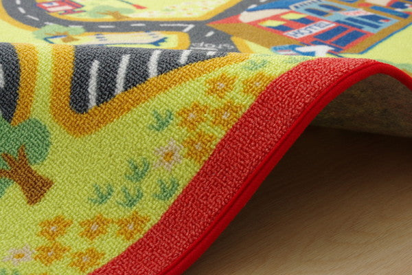 ラグ デスクカーペット 110×133cm ラグマット 絨毯 マット ラグカーペット 男の子 ロード 北欧 西海岸 カーペット おしゃれ かわいい 秋 冬 用 ホットカーペット対応 子供 プレゼント 子育て 学習用(代引不可)