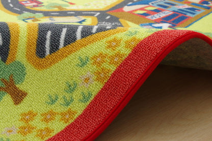 ラグ デスクカーペット 110×133cm ラグマット 絨毯 マット ラグカーペット 男の子 ロード 北欧 西海岸 カーペット おしゃれ かわいい 秋 冬 用 ホットカーペット対応 子供 プレゼント 子育て 学習用(代引不可)