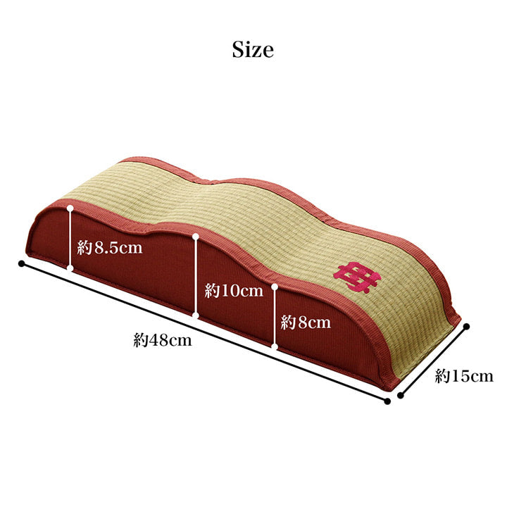 日本製 い草 足枕 くつろぎ 刺しゅう入り 父の日 母の日 ギフト(代引不可)