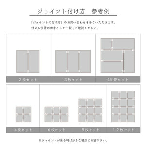 純国産 い草 日本製 12P 約82×82×1.7cm 置き畳 ユニット畳 簡単 和室 ブラウン 軽量 ジョイント付き 国産 いぐさ い草 上敷き ジョイントマット プレイマット 長方形 正方形 畳マット 畳(代引不可)