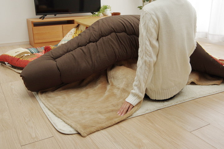 こたつ布団用 中掛け毛布 洗える 長方形 アクリル ブラウン 約200×240cm アクリル中掛(フラット)(代引不可)