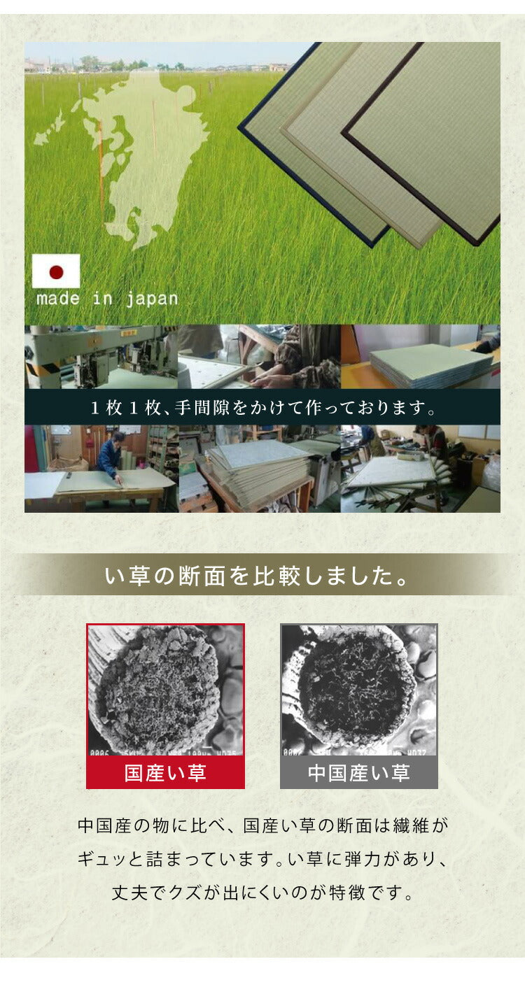 国産 い草 置き畳 ユニット畳 82×82cm 6枚セット 日本製 半畳 畳 ユニット 畳マット藺草 和風 和室 リビング 和家具 簡単 軽量 防音 傷防止 子供部屋 キッズ ふっくら 和モダン(代引不可)