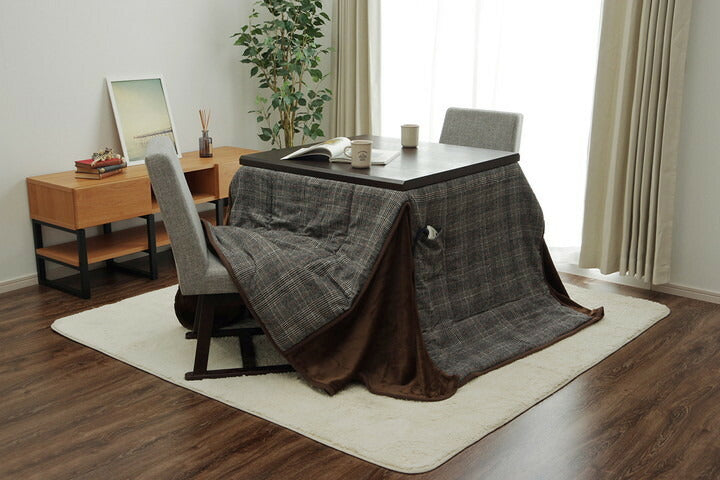 こたつ布団 洗える 長方形 ハイタイプ シンプル ツイード調 グレー 約235×290cm バラン(代引不可)