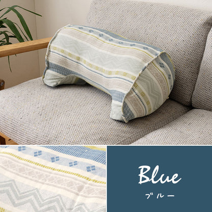 クッション 約55×35cm 日本製 よりかかる セアテ くつろぐ 幾何学模様 洗える 寄りかかり 背もたれ おしゃれ 国内綿入れ加工 ソファ 枕 スマホクッション 読書(代引不可)