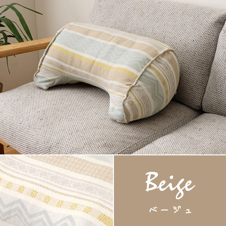 クッション 約55×35cm 日本製 よりかかる セアテ くつろぐ 幾何学模様 洗える 寄りかかり 背もたれ おしゃれ 国内綿入れ加工 ソファ 枕 スマホクッション 読書(代引不可)