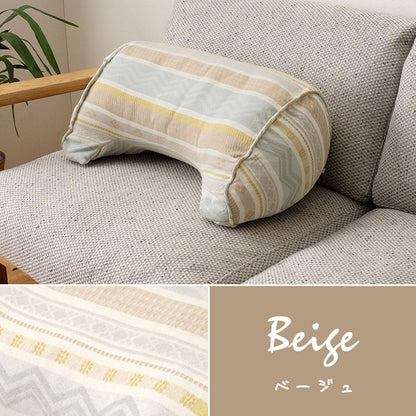 クッション 約55×35cm 日本製 よりかかる セアテ くつろぐ 幾何学模様 洗える 寄りかかり 背もたれ おしゃれ 国内綿入れ加工 ソファ 枕 スマホクッション 読書(代引不可)