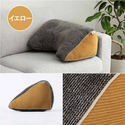 クッション リビング 寄りかかり あったか コーデュロイ風 スマホ リラックス ブルー 約60×40×25cm かわいい おしゃれ(代引不可)