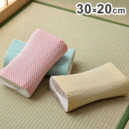 枕 30×20cm 枕 まくら PPまくら PP枕 籐枕風 ピロー 通気性 蒸れない ポリプロピレン 軽い 丈夫 手編み インテリア オールシーズン 寝具 おしゃれ(代引不可)