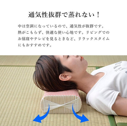 枕 30×20cm 枕 まくら PPまくら PP枕 籐枕風 ピロー 通気性 蒸れない ポリプロピレン 軽い 丈夫 手編み インテリア オールシーズン 寝具 おしゃれ(代引不可)