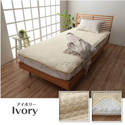 敷きパッド 100×200cm イブル シングル 寝具 敷バッド 綿 100% 赤ちゃん イブル 洗える ギフト アイボリー インテリア 寝具 おしゃれ オールシーズン(代引不可)