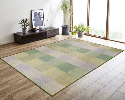 ラグ 正方形 2畳 190×190cm い草 自然素材 クッション性 撥水 防ダニ 滑り止め加工 抗菌防臭 消臭(代引不可)