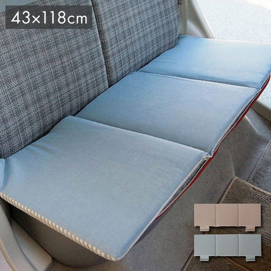 車用クッション カークッション クッション フリーシート オーガニックコットン 日本製 無地 シンプル 綿100% インド綿 ブルー 約43×118cm クララ(代引不可)