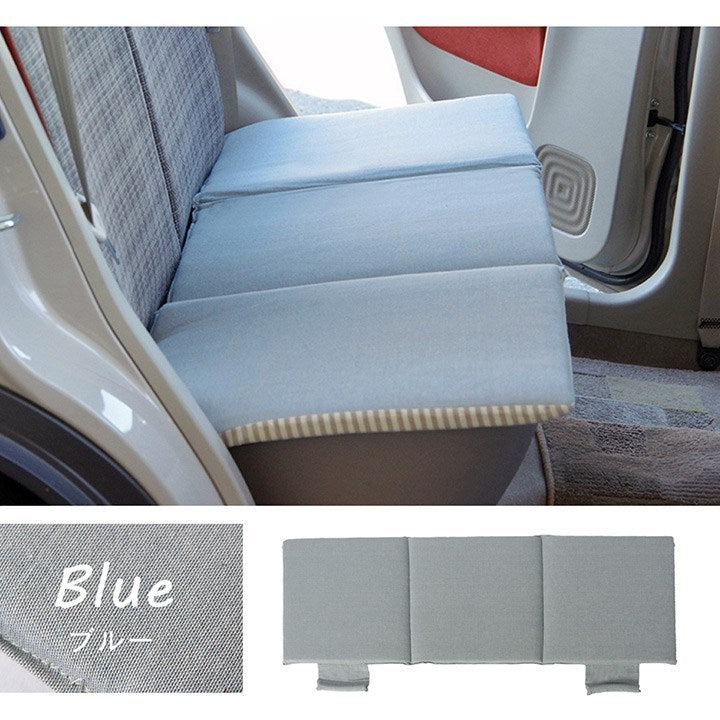 車用クッション カークッション クッション フリーシート オーガニックコットン 日本製 無地 シンプル 綿100% インド綿 ブルー 約43×118cm クララ(代引不可)