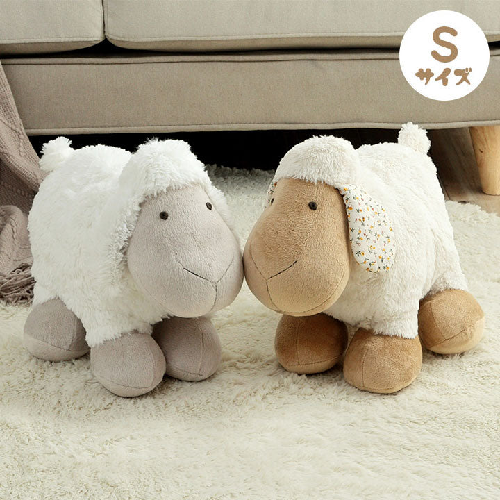 ぬいぐるみ Sサイズ 動物 かわいい 羊 抱き枕 まくら 枕 可愛い ホワイト ひつじ ふかふか 小さい ベビー 誕生日 ギフト プレゼント おすすめ 子供 フカフカ ふかふか(代引不可)