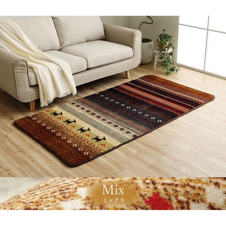 ラグ 長方形 約90×185cm 洗える ギャベ 防音 ホットカーペット対応 手洗い 床暖房 クッション性 不織布 フランネル インテリア おしゃれ 北欧 オールシーズン カーペット 絨毯 じゅうたん シンプル(代引不可)