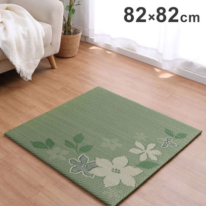 い草 日本製 置き畳 ユニット畳 約82×82cm 単品 簡単 和室 デザイン アレンジ オリジナル リーフ ヒバエッセンス リラックス 国産 消臭 吸湿 インテリア 北欧 オールシーズン おしゃれ リビング(代引不可)