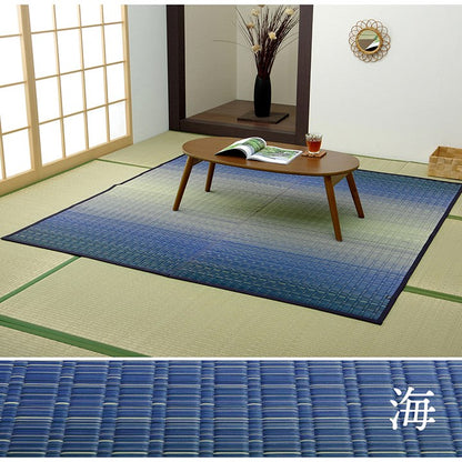 ラグ 江戸間8畳 約348×352cm 敷物 花ござ 国産 純国産 日本製 い草 掛川織 モダン 抗菌防臭 自然素材 カーペット 絨毯 じゅうたん マット インテリア おしゃれ 北欧 オールシーズン シンプル(代引不可)