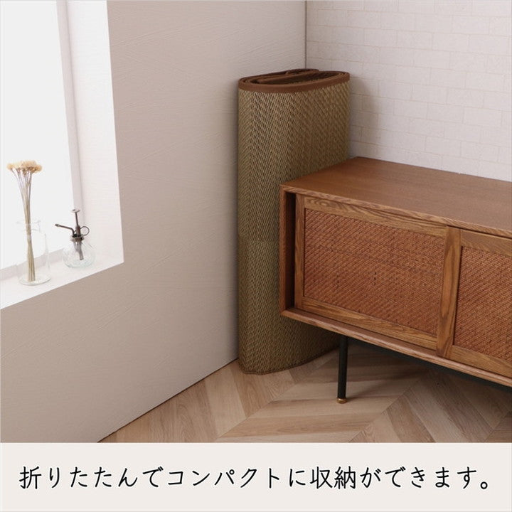 ラグ 長方形 約191×250cm い草 国産 日本製 ナチュラルスタイル 消臭 抗菌 防臭 滑り止め 防炎 市松 和室 クッション性 コンパクト 省スペース インテリア オールシーズン 北欧 おしゃれ 新生活(代引不可)