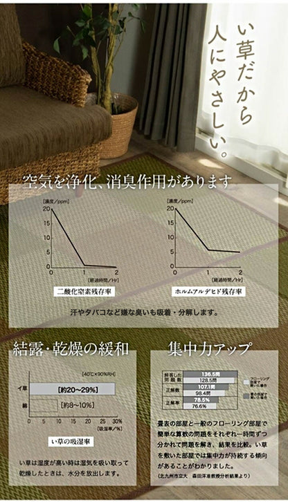 い草ラグ 団地間8畳 約340×340cm 花ござ 市松柄 裏面 不織布 DXピーア カーペット ラグ 涼感 和室 洋室 ヒバ 抗菌 防臭 フローリング オールシーズン ラグマット 絨毯 じゅうたん イ草(代引不可)
