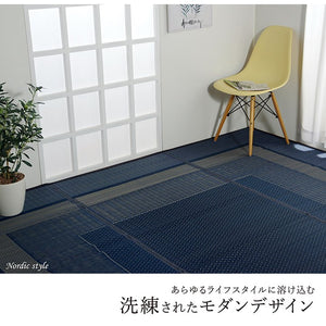 い草ラグ ランクス 174×174cm 江戸間2畳 ラグ マット 国産 純国産 日本製 い草 モダン 抗菌防臭 自然素材 涼感 和室 洋室 ヒバ 抗菌 防臭 フローリング オールシーズン ラグマット 絨毯 イ草(代引不可)