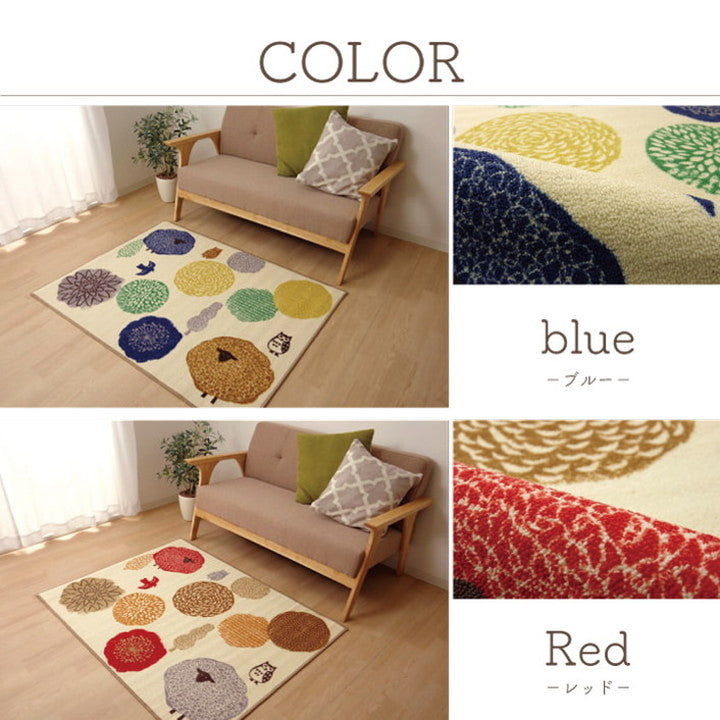 デスクカーペット 約100×130cm デスクマット 学習机 マット ラグ ルームマット 子供部屋 キズ防止 テレワーク 北欧 インテリア 韓国インテリア お洒落 かわいい 北欧 オールシーズン(代引不可)